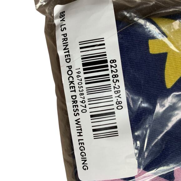 Hanna Andersson NWOT Printed Pocket Dress with Leggings - Picture 10 of 11